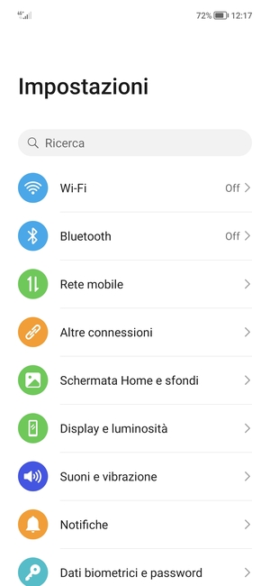 Seleziona Rete mobile