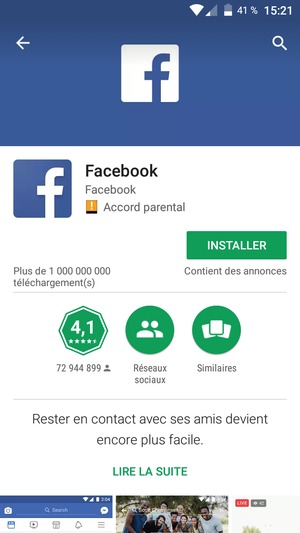 Sélectionnez INSTALLER