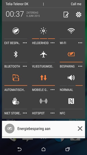 Selecteer de Menu-knop