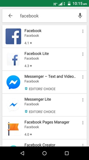 Select the app