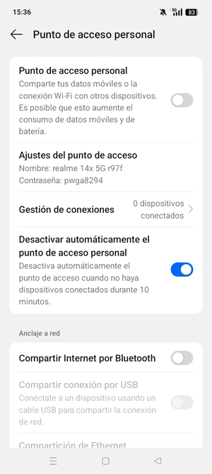 Active Punto de acceso personal