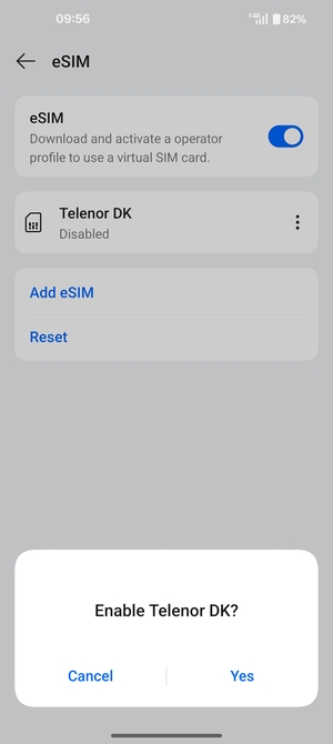 Select  Yes