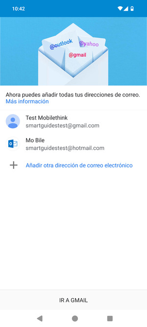 Seleccione IR A GMAIL