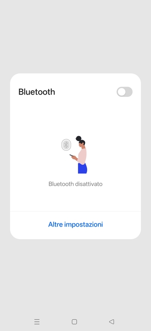 Seleziona il tasto Indietro
