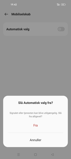 Vælg Fra