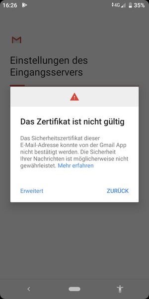 Wählen Sie Erweitert
