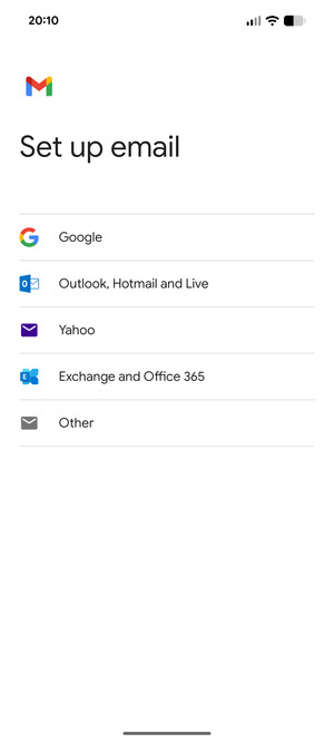 Select Outlook, Hotmail and Live