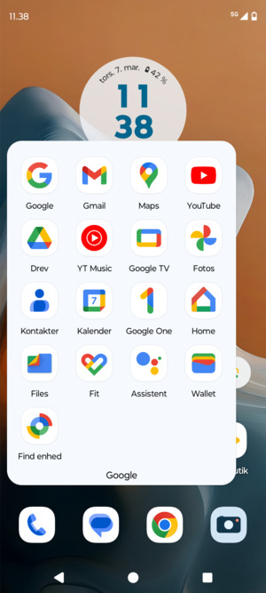 Vælg Gmail