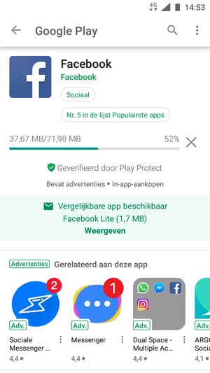 Wacht tot het installatieproces beëindigd is