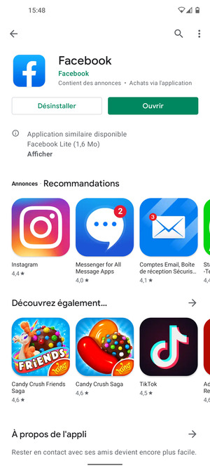 Sélectionnez Ouvrir
