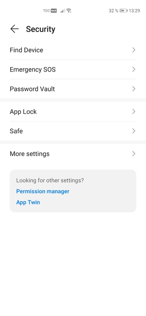 Select More settings