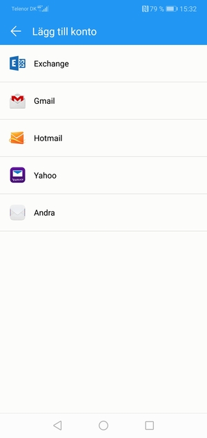 Välj Exchange