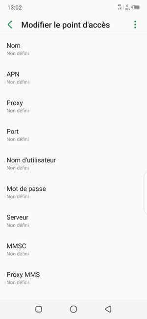 Saisissez les informations MMS