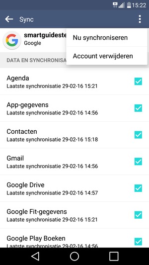 Selecteer Nu synchroniseren
