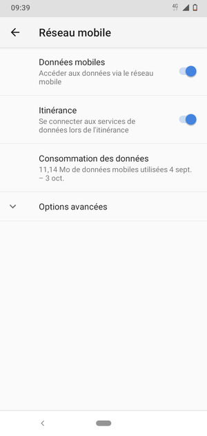 Activer ou désactiver Itinérance