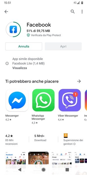 Attendi il completamento del processo di installazione