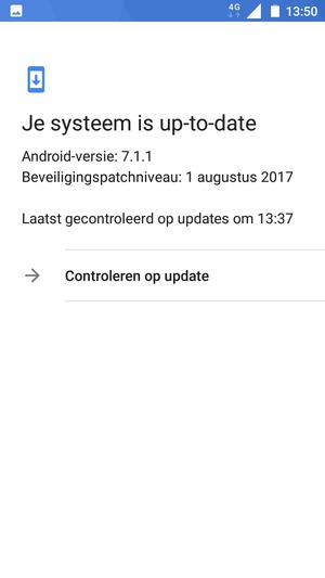 Selecteer Controleren op update