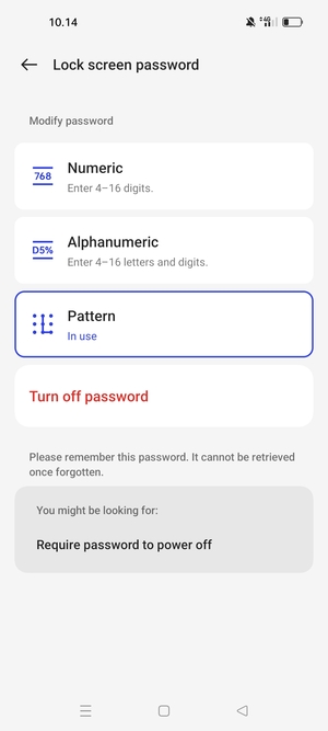 Your phone is now secure with a screen lock