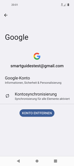 Wählen Sie Kontosychronisierung