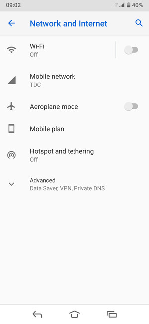 Select  Wi-Fi