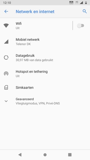 Selecteer Wifi