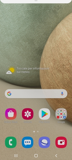 Scorri verso il basso il menu in alto
