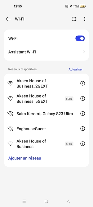 Sélectionnez le réseau sans fil auquel vous souhaitez vous connecter