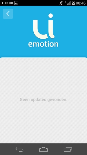 Als uw telefoon up-to-date is, zult u het volgende scherm zien.