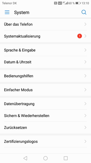 Wählen Sie Systemaktualisierung