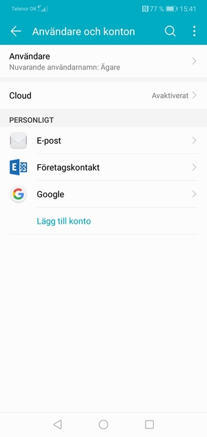 Välj Google