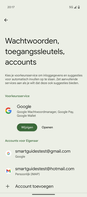 Selecteer uw Google-account