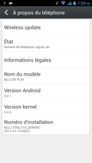 Sélectionnez Wireless update