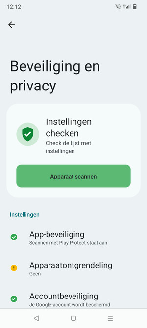 Selecteer Apparaatontgrendeling