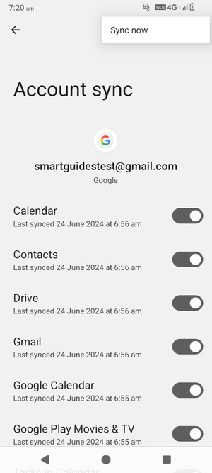 Select Sync now