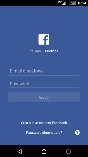 L'app è pronta per l'uso