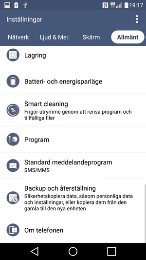 Välj Allmänt