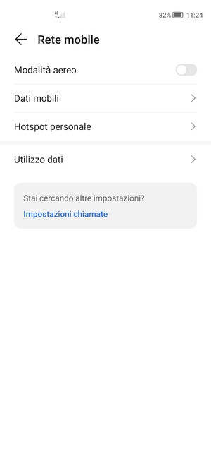 Seleziona Dati mobili
