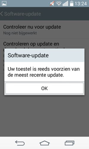 Als uw telefoon up-to-date is, selecteert u OK