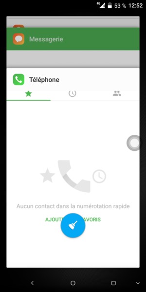 Sélectionnez l'icône Supprimer pour fermer toutes les applis en cours d'exécution