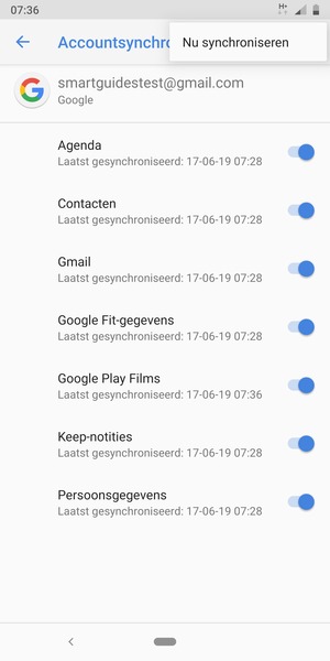 Selecteer Nu synchroniseren