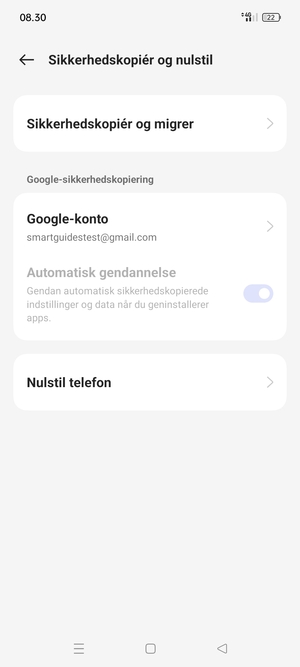 Vælg Google-konto