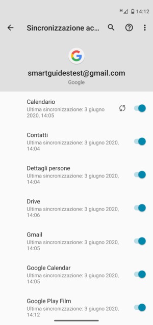 Assicurati che Contatti sia selezionato