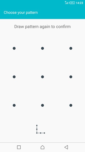 Draw the unlock pattern again