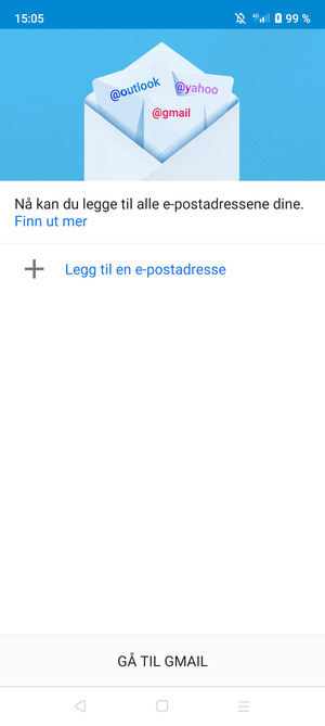 Velg Legg til en e-postadresse
