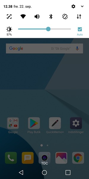 Vælg v-knappen