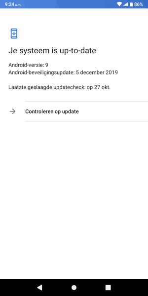Selecteer Controleren op update