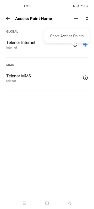 Select Reset Access Points