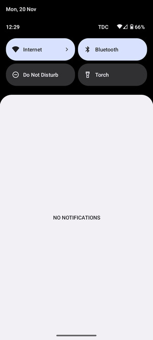 Slide down the top menu again