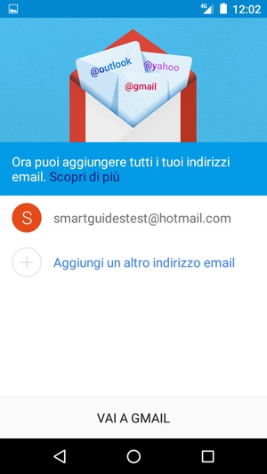Seleziona VAI A GMAIL
