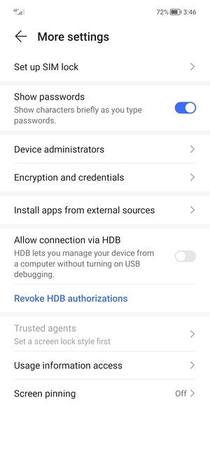 Select Set up SIM lock